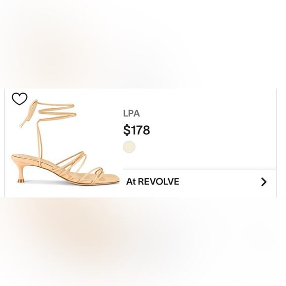 Revolve LPA Womens Size 9 Lucia Strappy Heel Nude Tan CLub Party Event Guest - Picture 4 of 9